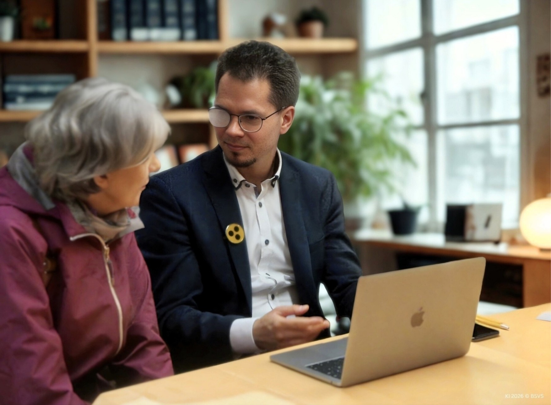Markus Feldbacher in einer Beratungssituation Markus Feldbacher in einer Beratungssituation