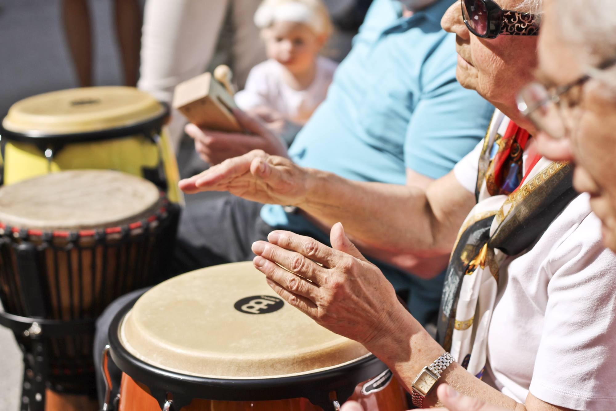 Conga-Gruppe beim Trommeln